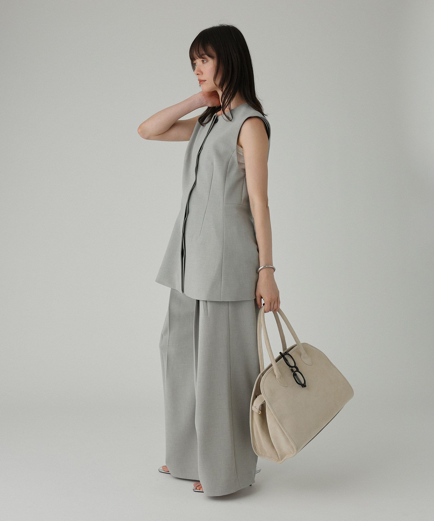 BABYLONE「【多機能素材】ダブルクロス2タックワイドパンツ」|その他|