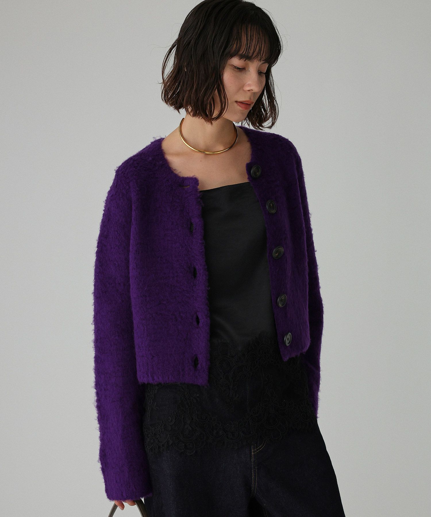 BABYLONE「ニットボアカーディガン」|ニット・セーター|