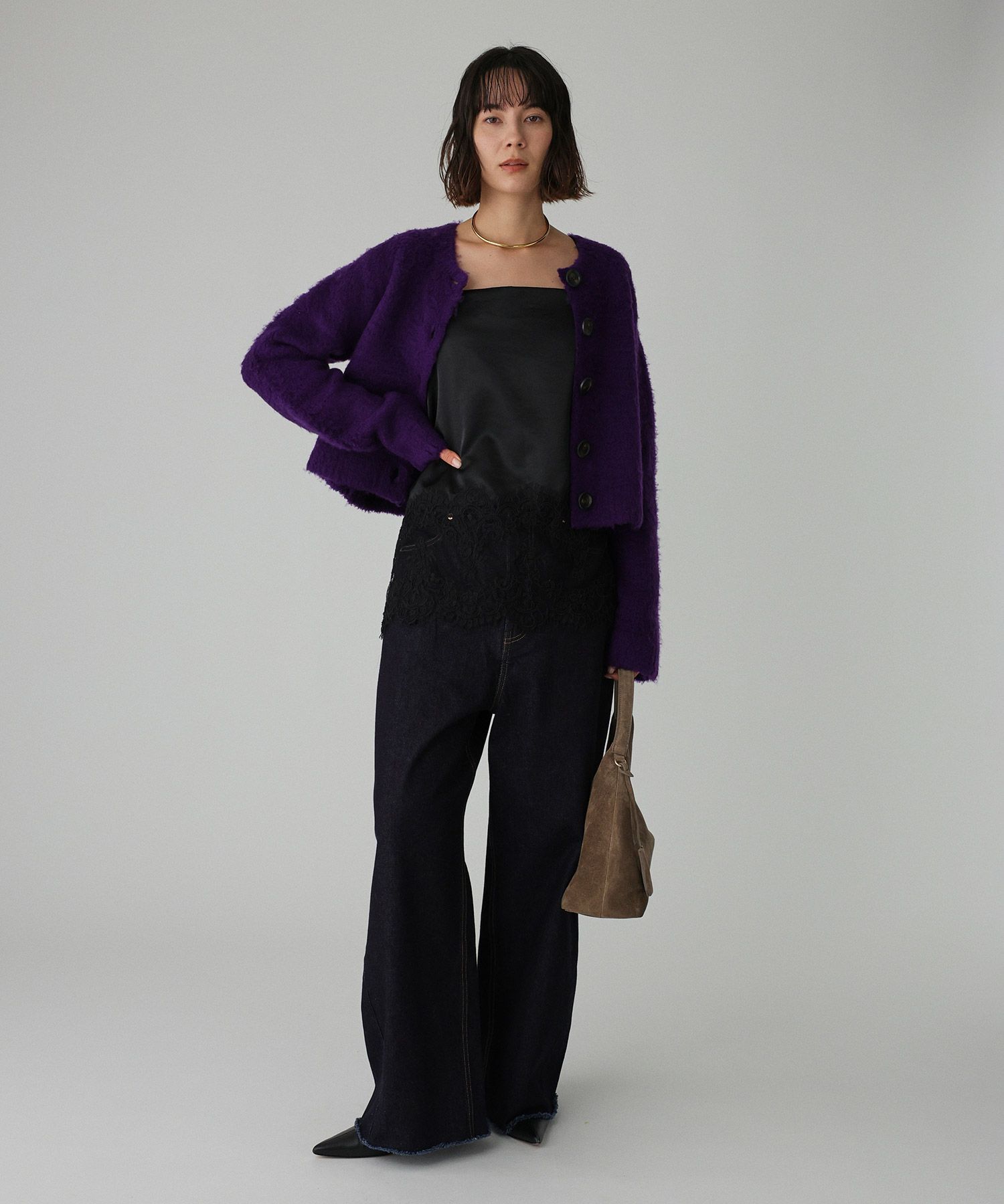 BABYLONE「ニットボアカーディガン」|ニット・セーター|