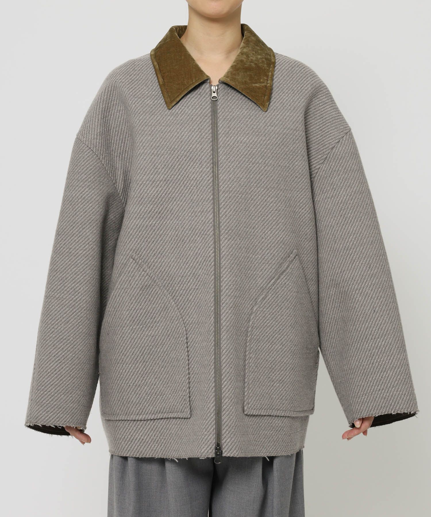 BABYLONE「カルゼボンディングコート」|ピーコート|