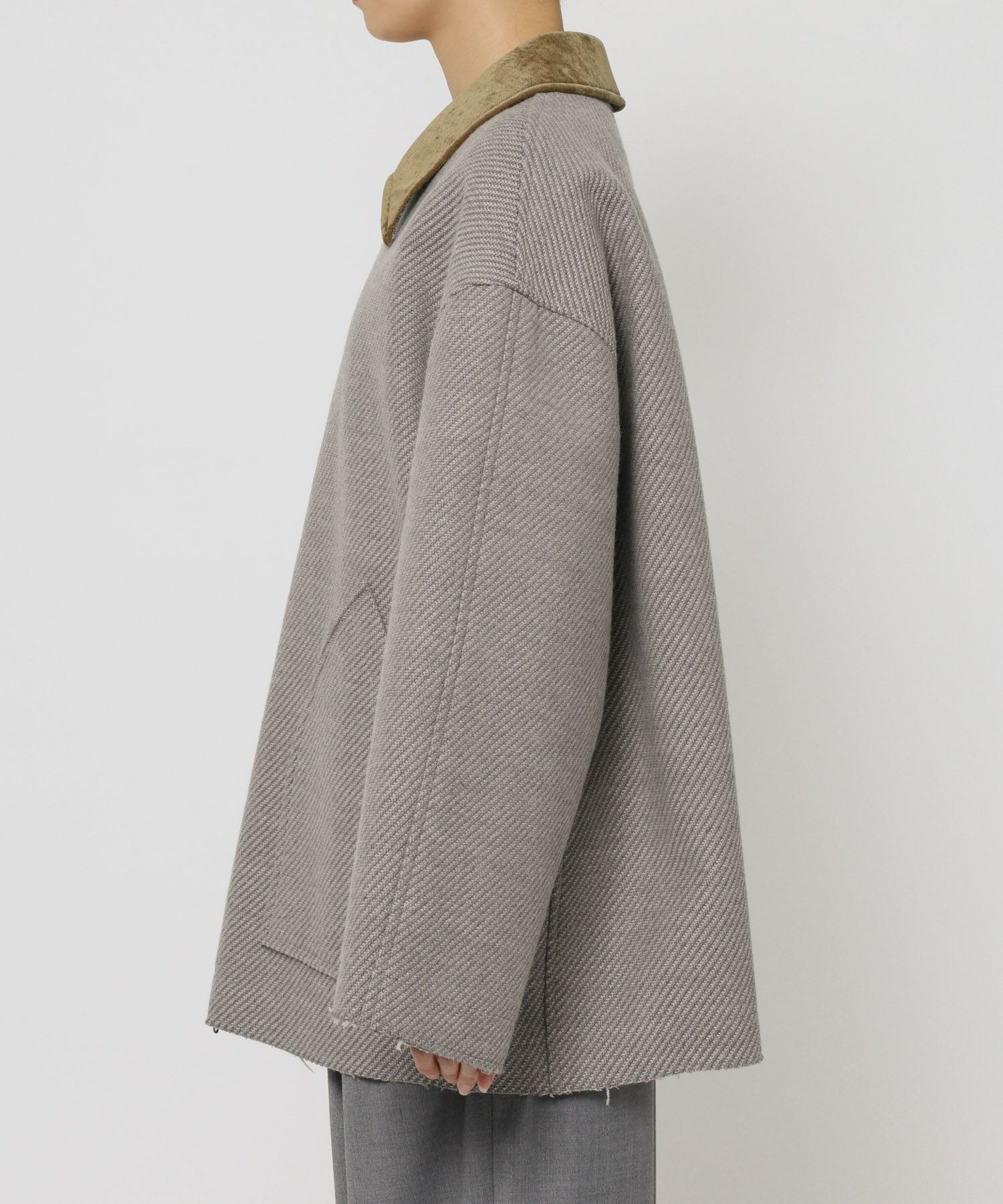 BABYLONE「カルゼボンディングコート」|ピーコート|