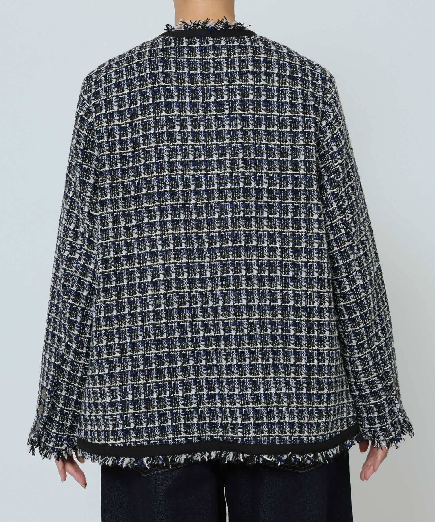 BABYLONE「【柳橋唯さんコラボアイテム】ツイードジャケット」|ノーカラージャケット|