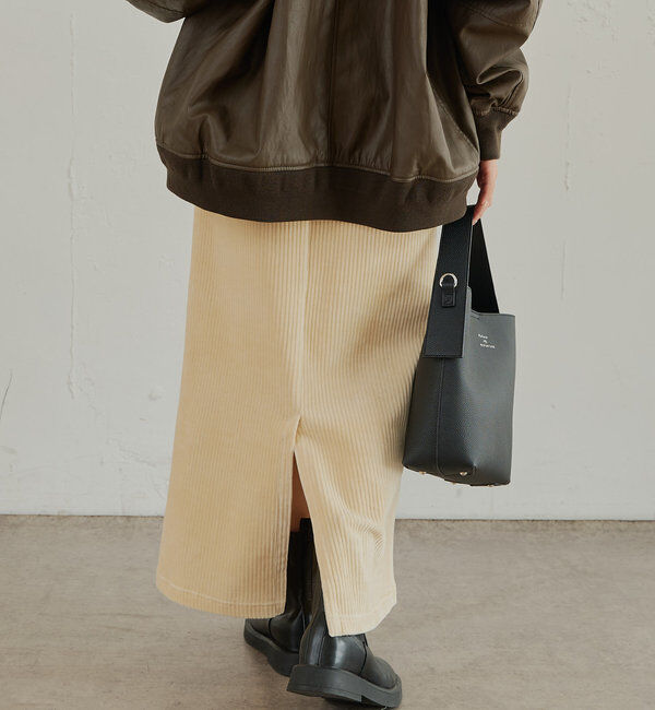  「【低身長・高身長対応】ストレッチコールスカート」|スカート|