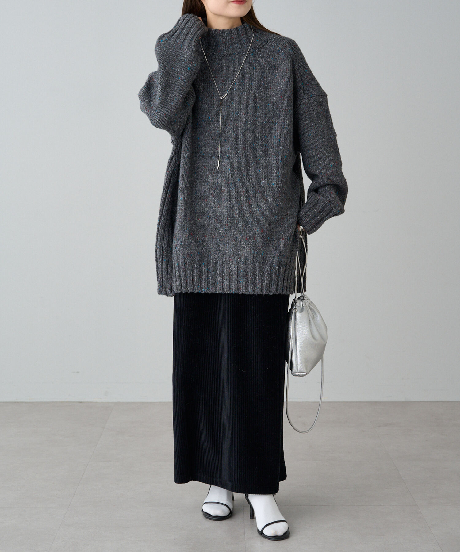  「【低身長・高身長対応】ストレッチコールスカート」|スカート|