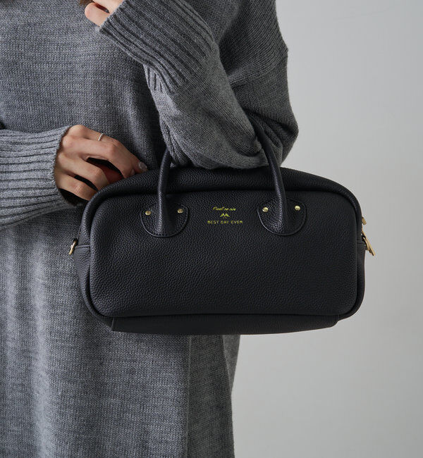  「レザー2WAYバッグ」|ショルダー・メッセンジャー|ブラック
