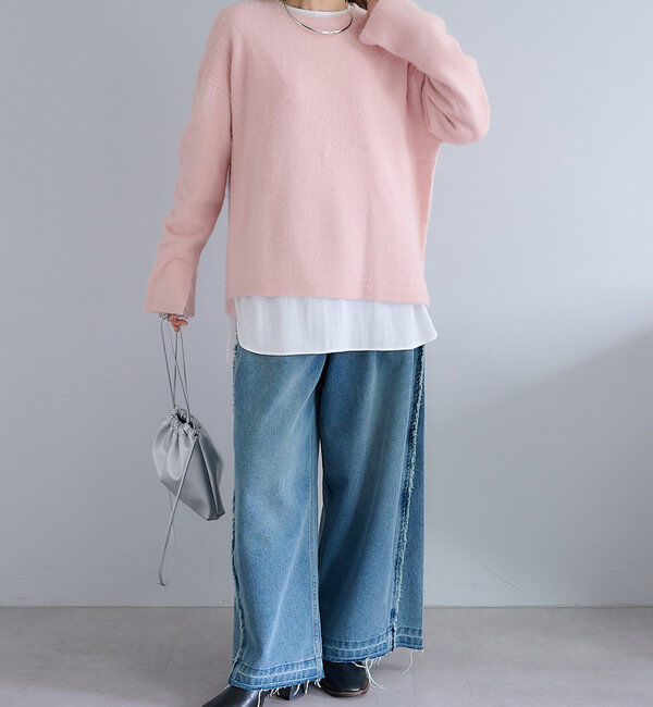  「【Du noir】FOX混袖口スリットニット」|ニット・セーター|