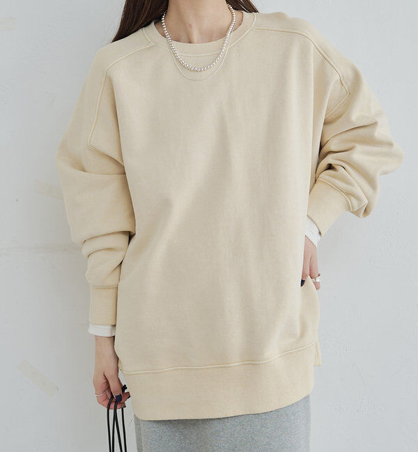  「【WEB限定カラーあり】シンプル裏毛スウェットプルオーバー」|スウェット・ジャージ|イエロー