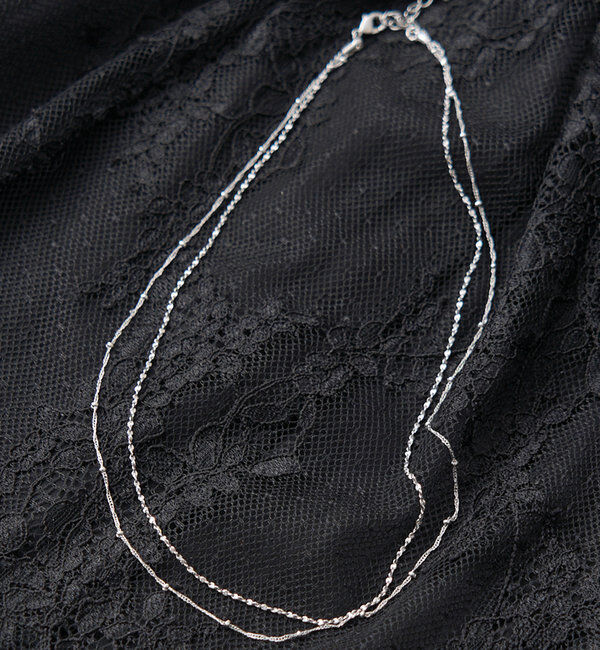  「ダブルチェーンネックレス」|ネックレス|シルバー