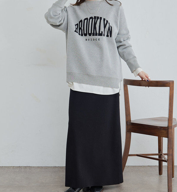  「【Du noir】ミラノリブニットナロースカート」|スカート|