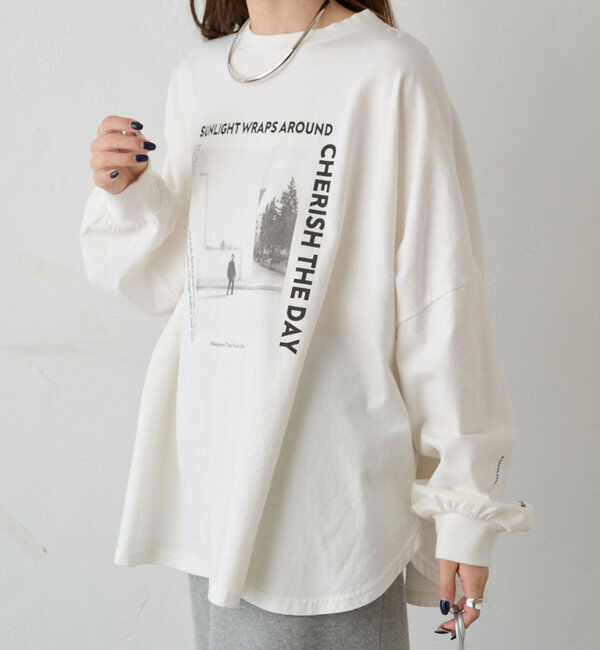  「フォトプリントビッグシルエットカットソー」|プルオーバー|