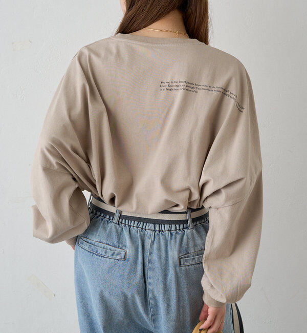  「フォトプリントビッグシルエットカットソー」|プルオーバー|