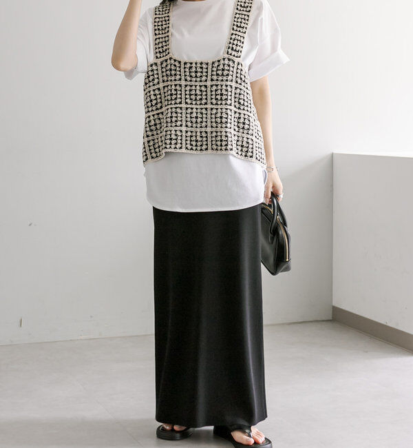  「【リバイバル/WEB限定】クロシェ編み風ビスチェ」|ニット・セーター|