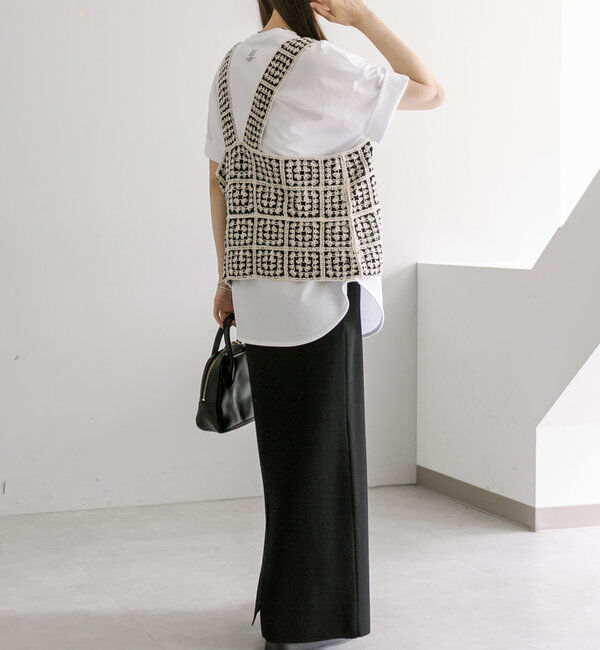  「【リバイバル/WEB限定】クロシェ編み風ビスチェ」|ニット・セーター|