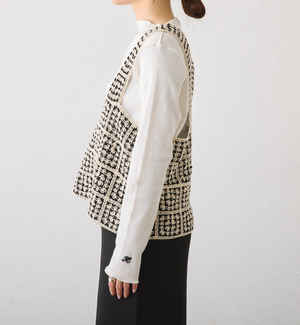  「【リバイバル/WEB限定】クロシェ編み風ビスチェ」|ニット・セーター|