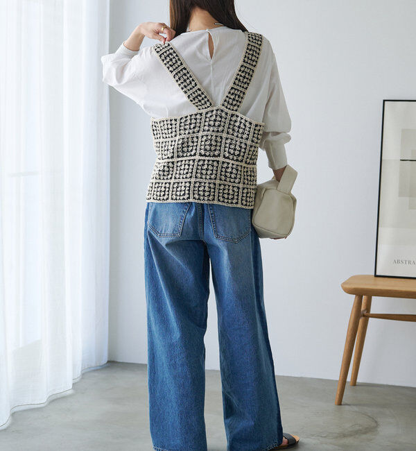  「【リバイバル/WEB限定】クロシェ編み風ビスチェ」|ニット・セーター|