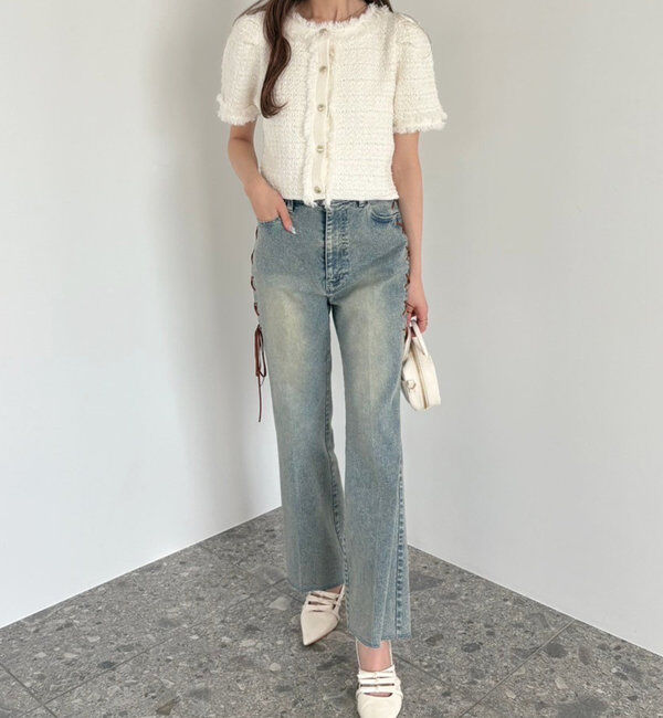  「レースアップデニムパンツ/SM展開」|その他|