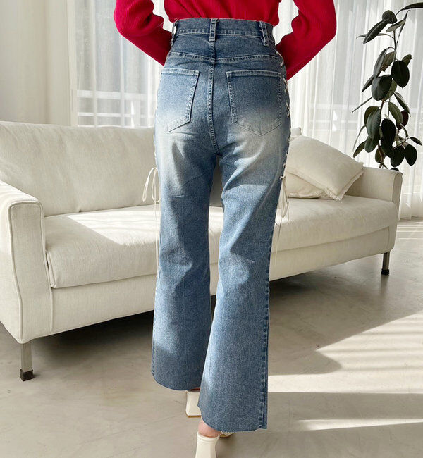  「レースアップデニムパンツ/SM展開」|その他|