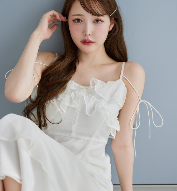  「【Dreamy collection】フリルキャミワンピース」|ワンピース|