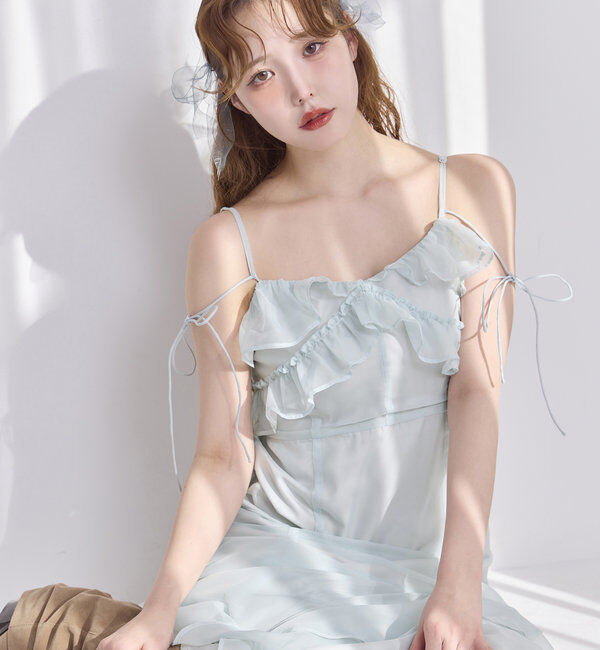  「【Dreamy collection】フリルキャミワンピース」|ワンピース|ミント