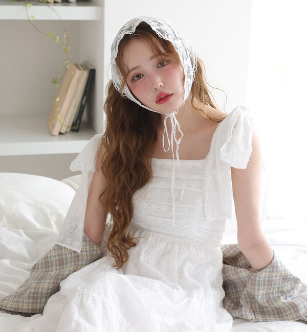  「肩リボンティアードキャミワンピース」|ワンピース|