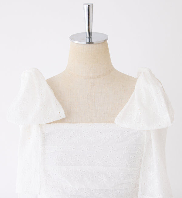  「肩リボンティアードキャミワンピース」|ワンピース|