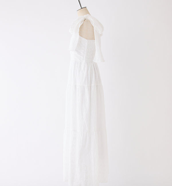  「肩リボンティアードキャミワンピース」|ワンピース|