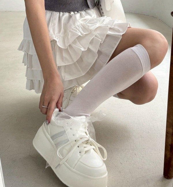  「リボンカスタム厚底スニーカー」|その他|