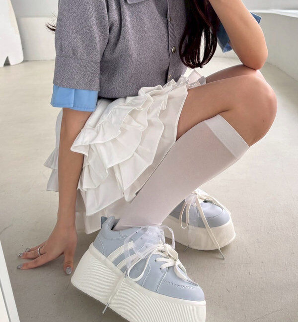  「リボンカスタム厚底スニーカー」|その他|