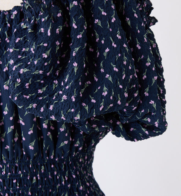  「【全骨格細見え】半袖シャーリングワンピ」|ワンピース|