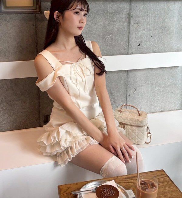  「【お揃いcollection】フリルミニワンピ」|ワンピース|