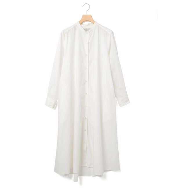 MidiUmi「MidiUmi Aラインバンドカラーシャツワンピース」|ワンピース|オフホワイト