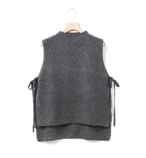 MidiUmi「MidiUmi サイドリボンベスト」|ベスト・ジレ|チャコールグレー