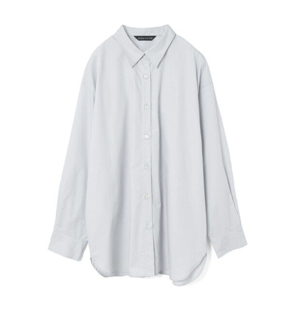 mizuiro ind「mizuiro ind メンズライクワイドシャツ」|シャツ・ブラウス|ライトグレー