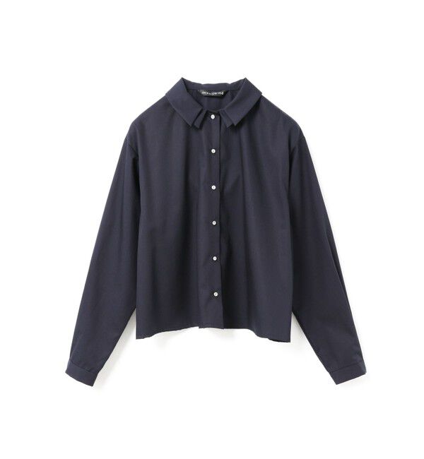 mizuiro ind「mizuiro ind ダブルカラーシャツ」|シャツ・ブラウス|ネイビー