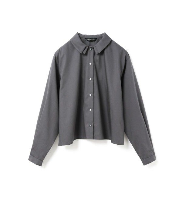 mizuiro ind「mizuiro ind ダブルカラーシャツ」|シャツ・ブラウス|ダークグレー