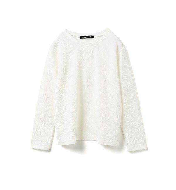 mizuiro ind「mizuiro ind ジャカードクルーネックプルオーバー」|Tシャツ・カットソー|オフホワイト