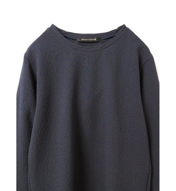 mizuiro ind「mizuiro ind ジャカードクルーネックプルオーバー」|Tシャツ・カットソー|