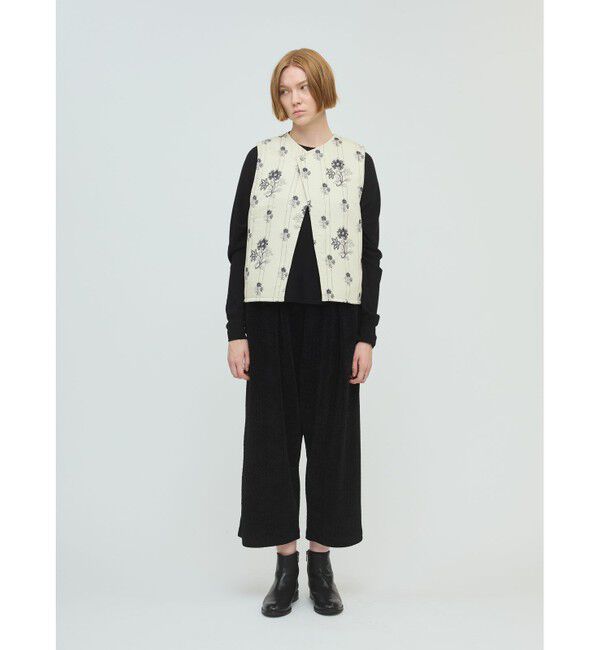 mizuiro ind「mizuiro ind ベロアジャカードタックパンツ」|その他|