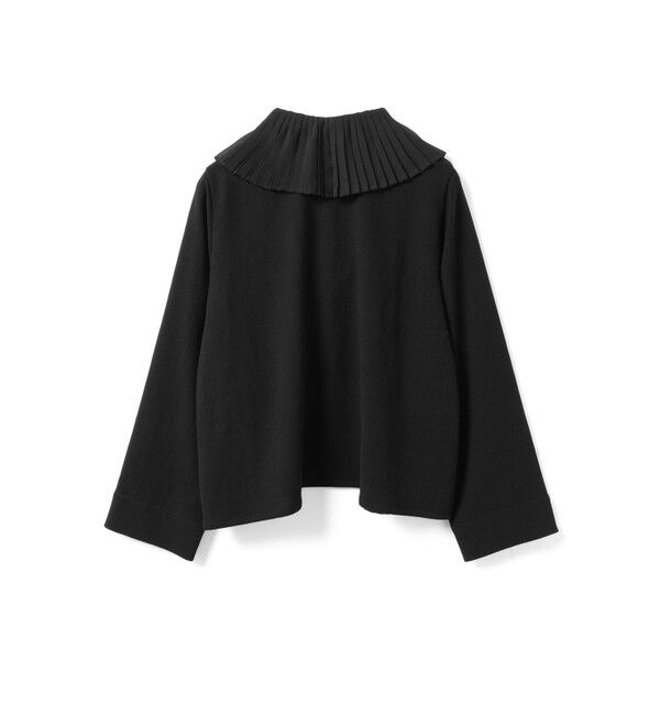 mizuiro ind「mizuiro ind プリーツカラーシャツプルオーバー」|シャツ・ブラウス|