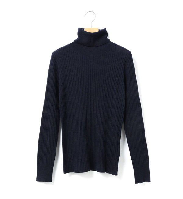 MidiUmi「MidiUmi ハイネックリブプルオーバー」|ニット・セーター|ネイビー