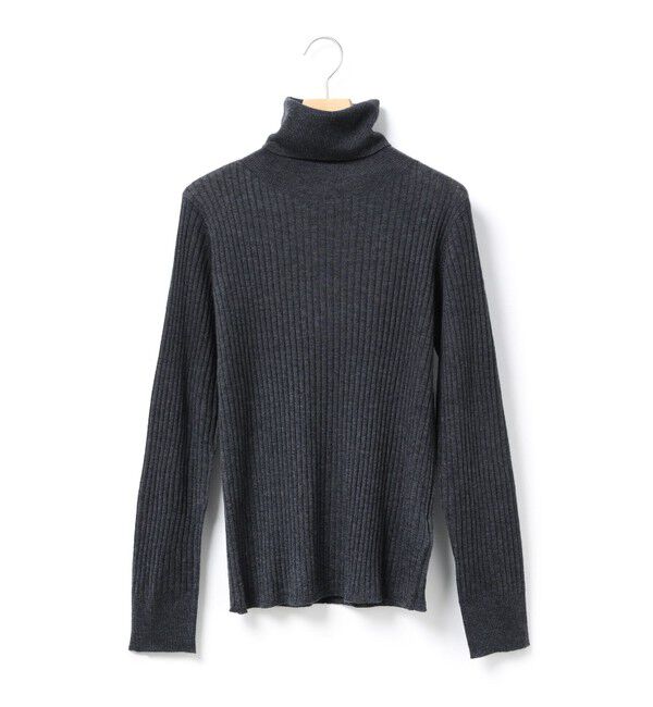 MidiUmi「MidiUmi ハイネックリブプルオーバー」|ニット・セーター|チャコールグレー