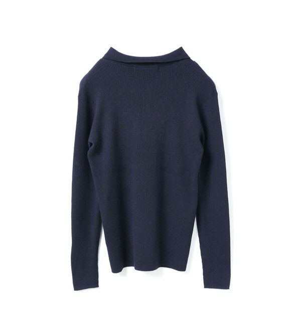 mizuiro ind「mizuiro ind ロングカラーニットポロ」|ニット・セーター|