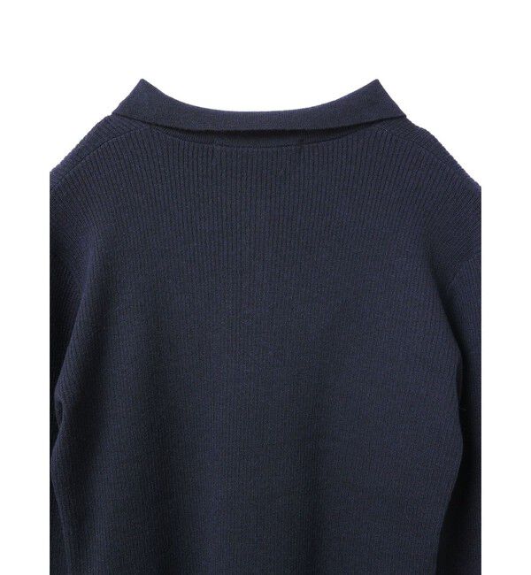 mizuiro ind「mizuiro ind ロングカラーニットポロ」|ニット・セーター|