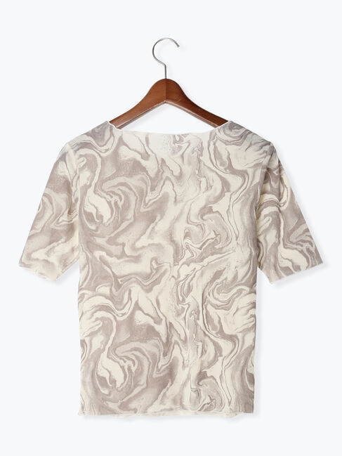 Te chichi「マーブルフロッキー5分袖プルオーバー」|Tシャツ・カットソー|