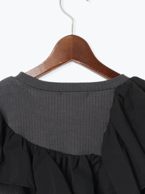 Te chichi「アシメフリルリブプルオーバー」|Tシャツ・カットソー|