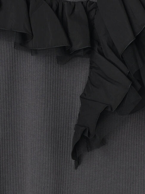 Te chichi「アシメフリルリブプルオーバー」|Tシャツ・カットソー|