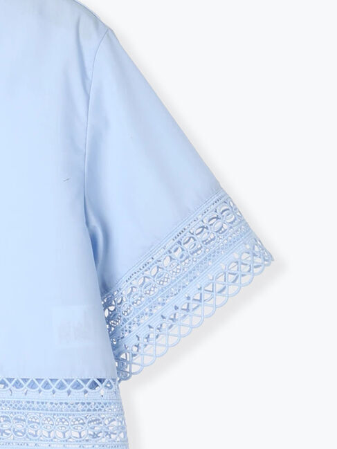 Te chichi「レース切替クロップトシャツ」|シャツ・ブラウス|