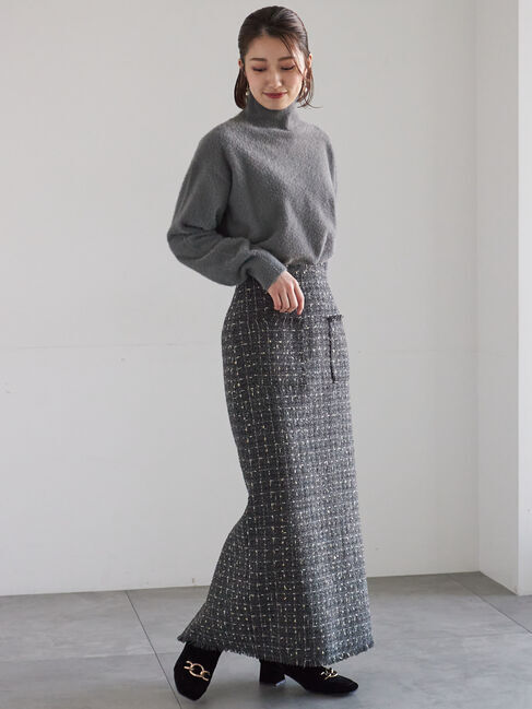 Te chichi「【宮本茉由着用】ハイネックフェザーニット」|ニット・セーター|