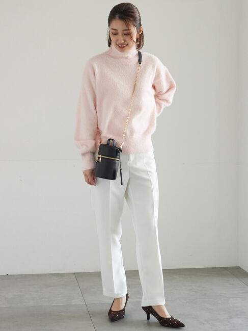 Te chichi「【宮本茉由着用】ハイネックフェザーニット」|ニット・セーター|