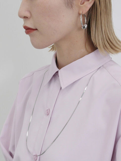 Samansa Mos2 blue「【イージーケア】マルチスタイルシャツ」|シャツ・ブラウス|